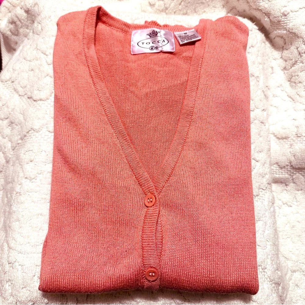 Tocca | Sweater | Tocca Cardigan Peach